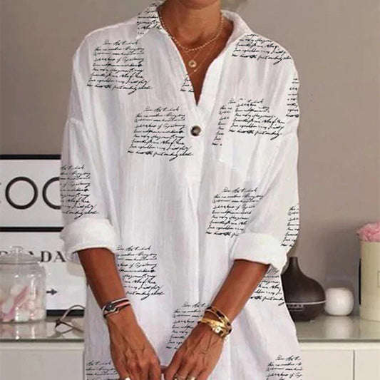 Letter Detailed Slim Shirt Dress